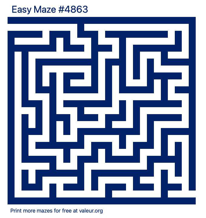 Free Printable Easy Maze number 4863