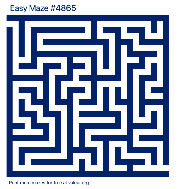 Free Printable Easy Maze number 4865