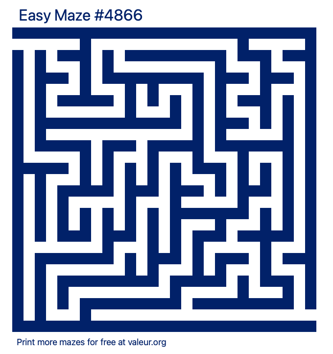 Free Printable Easy Maze number 4866