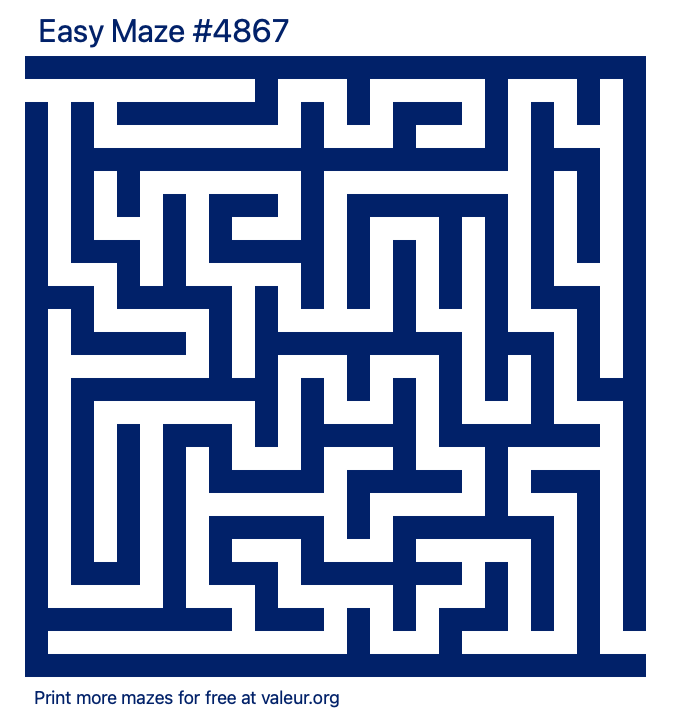 Free Printable Easy Maze number 4867