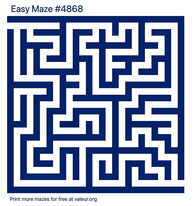 Free Printable Easy Maze number 4868