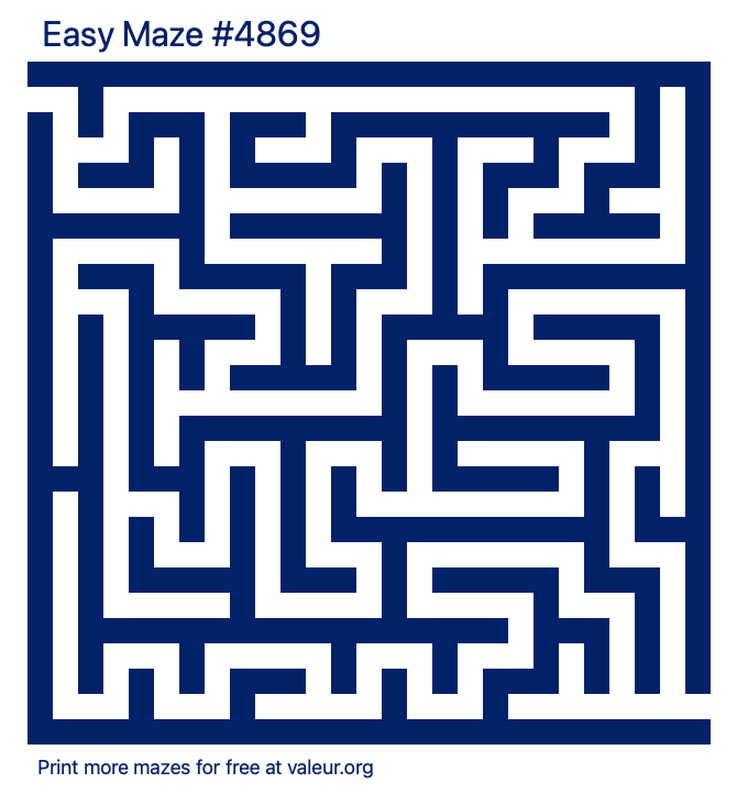 Free Printable Easy Maze number 4869