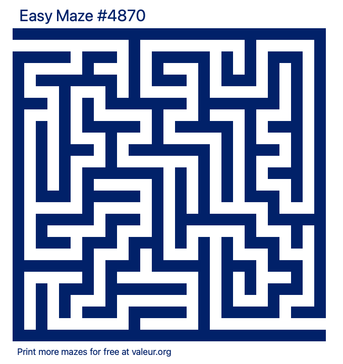 Free Printable Easy Maze number 4870