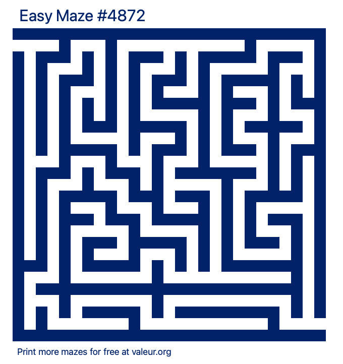 Free Printable Easy Maze number 4872