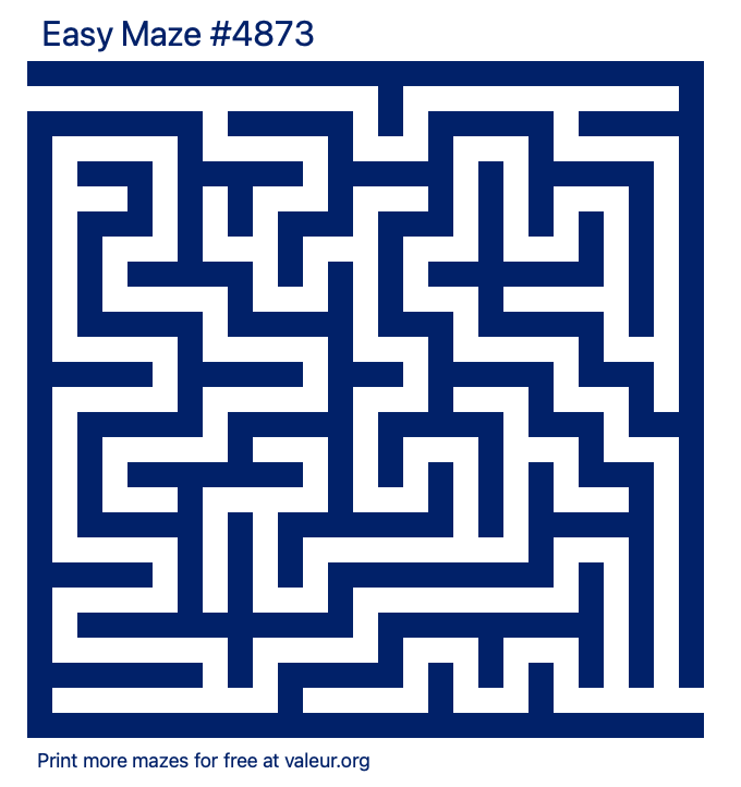 Free Printable Easy Maze number 4873