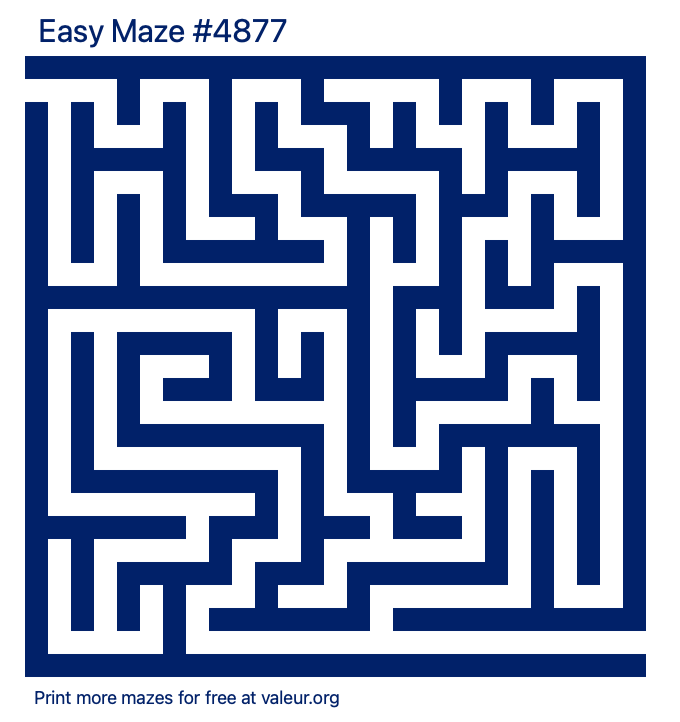 Free Printable Easy Maze number 4877