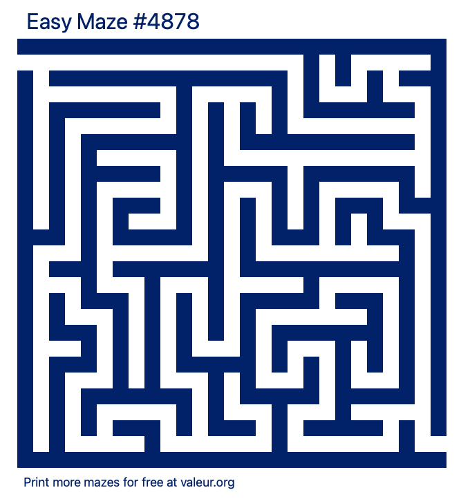 Free Printable Easy Maze number 4878