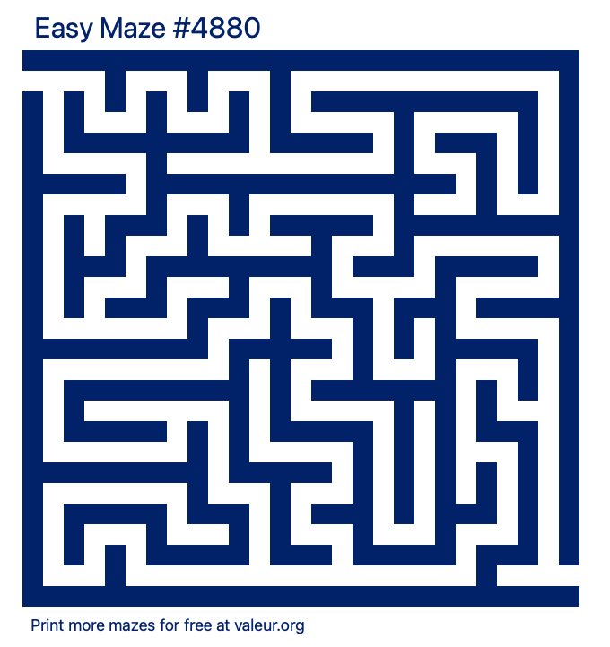 Free Printable Easy Maze number 4880