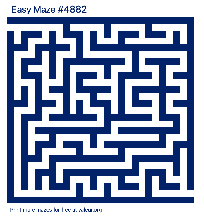 Free Printable Easy Maze number 4882