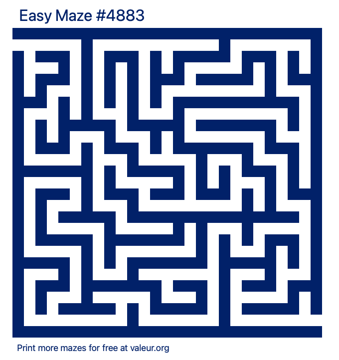 Free Printable Easy Maze number 4883