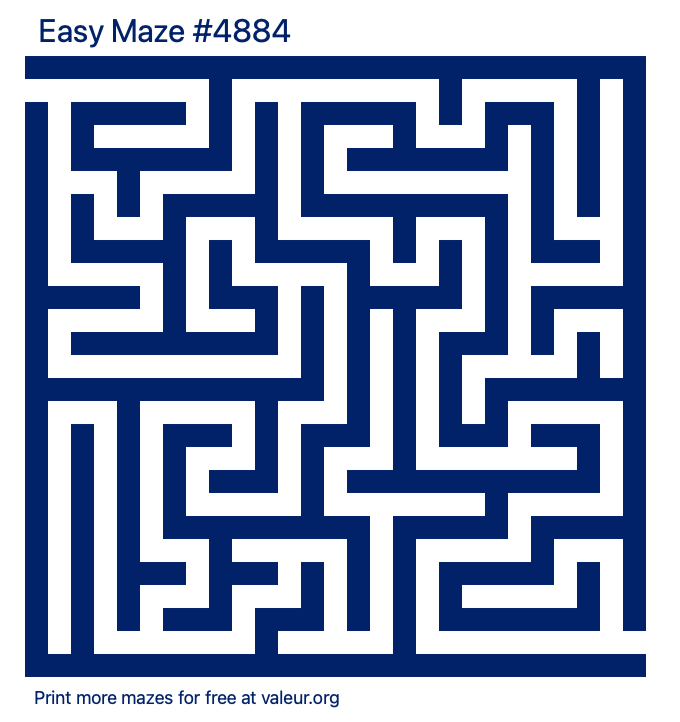 Free Printable Easy Maze number 4884