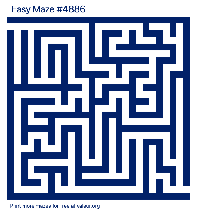 Free Printable Easy Maze number 4886