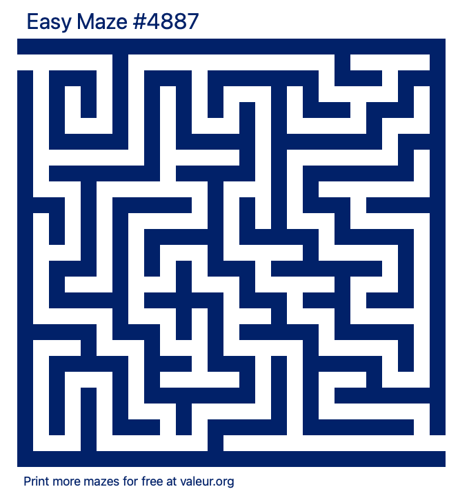 Free Printable Easy Maze number 4887