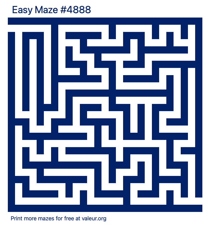 Free Printable Easy Maze number 4888