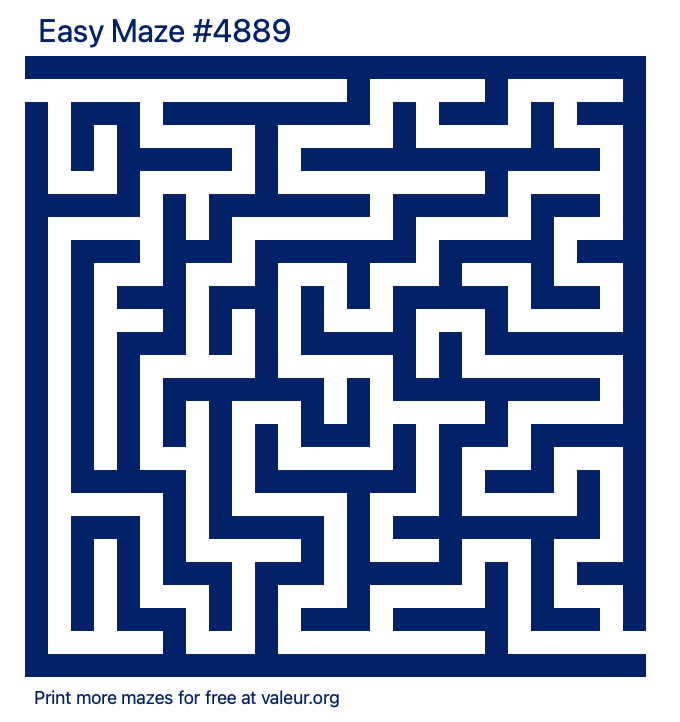 Free Printable Easy Maze number 4889