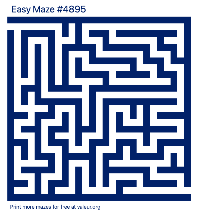 Free Printable Easy Maze number 4895