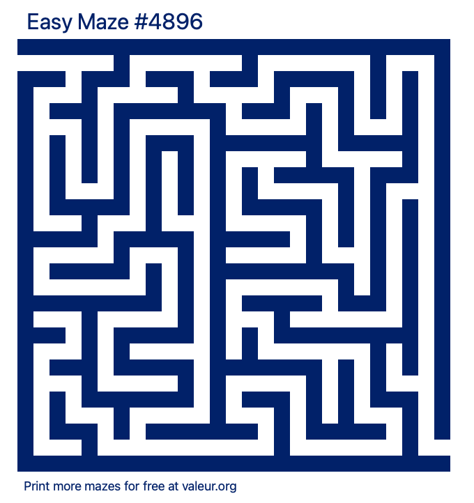 Free Printable Easy Maze number 4896