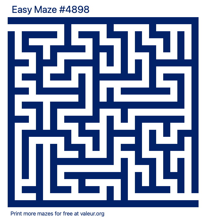 Free Printable Easy Maze number 4898