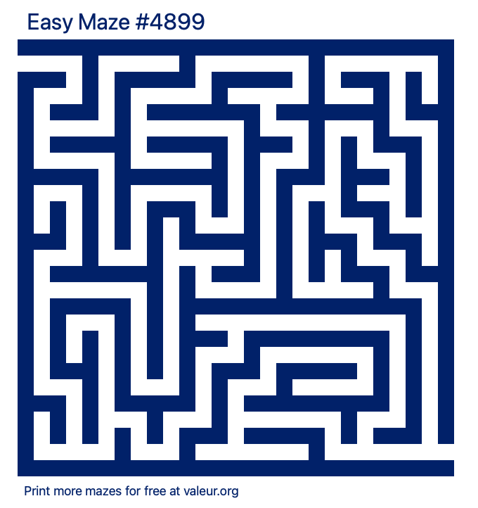 Free Printable Easy Maze number 4899