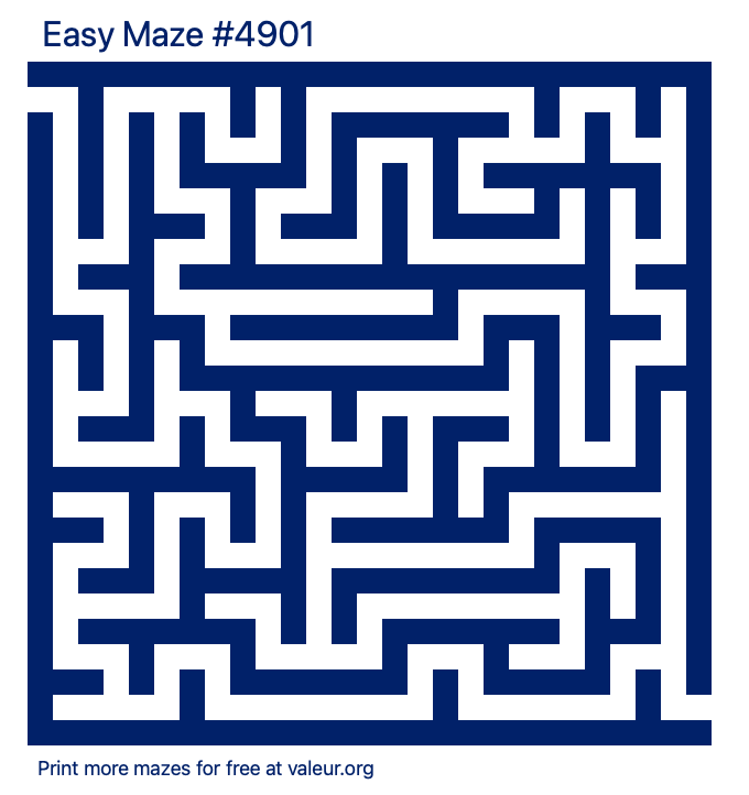 Free Printable Easy Maze number 4901