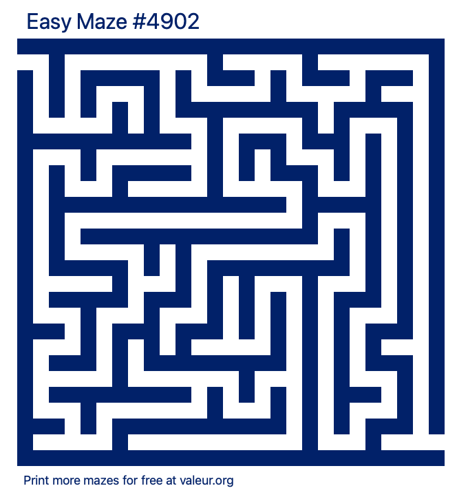 Free Printable Easy Maze number 4902