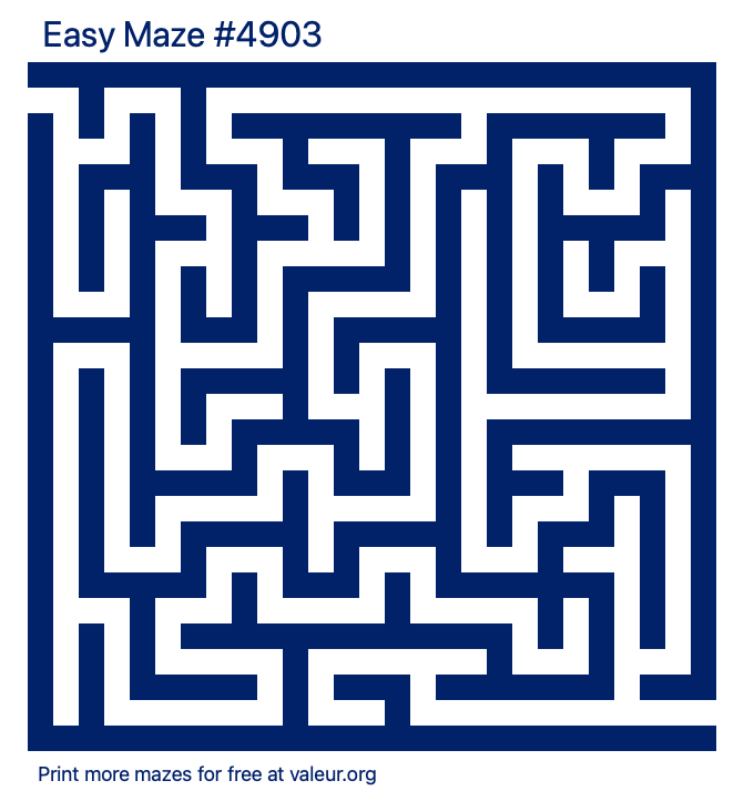 Free Printable Easy Maze number 4903