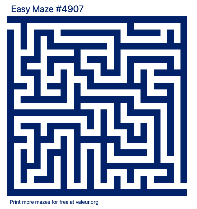 Free Printable Easy Maze number 4907