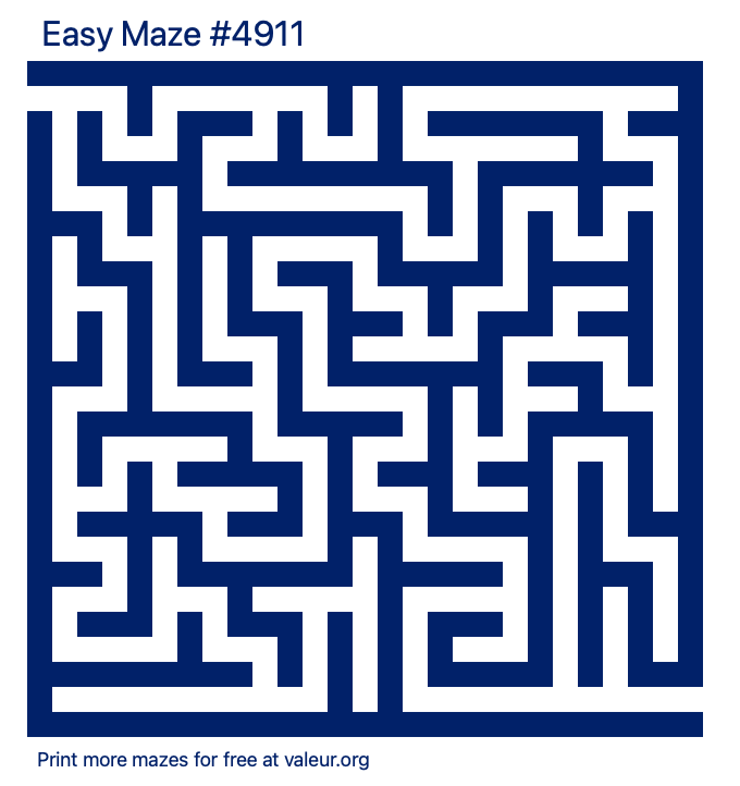 Free Printable Easy Maze number 4911