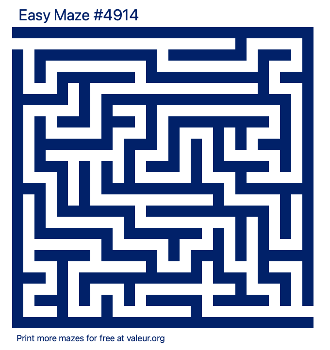 Free Printable Easy Maze number 4914