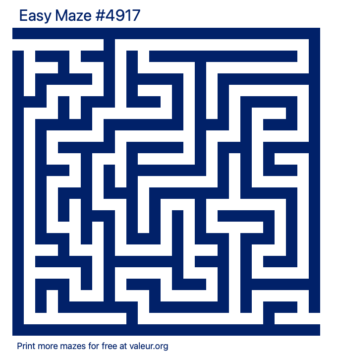 Free Printable Easy Maze number 4917