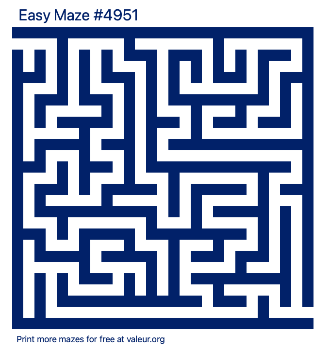 Free Printable Easy Maze number 4951