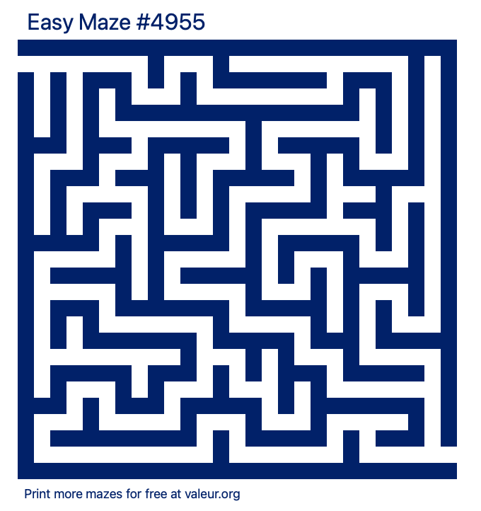 Free Printable Easy Maze number 4955