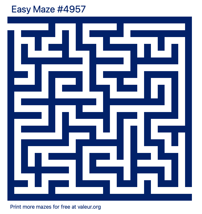 Free Printable Easy Maze number 4957