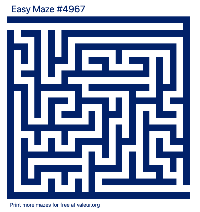 Free Printable Easy Maze number 4967