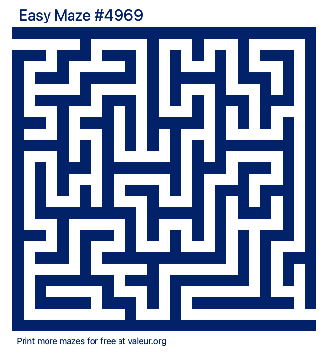 Free Printable Easy Maze number 4969