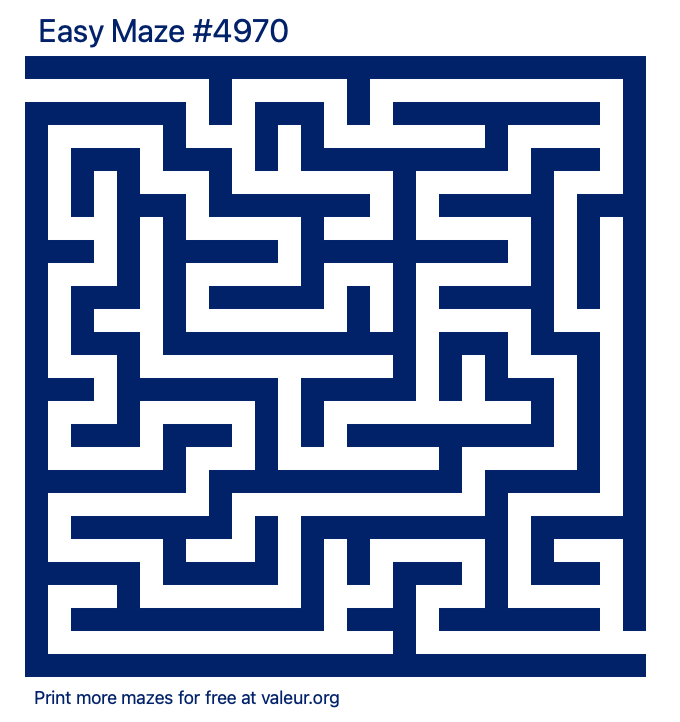 Free Printable Easy Maze number 4970