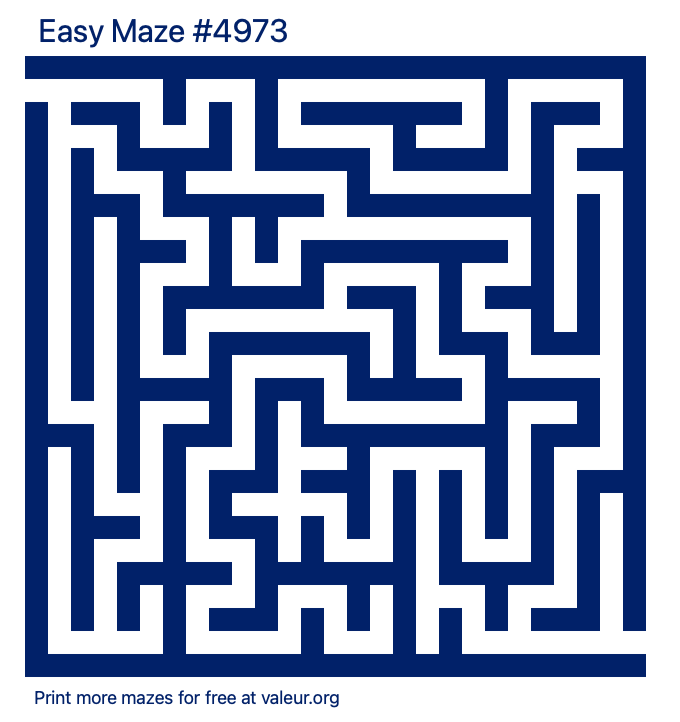 Free Printable Easy Maze number 4973