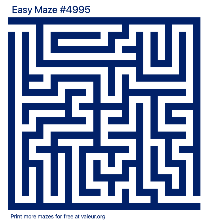 Free Printable Easy Maze number 4995