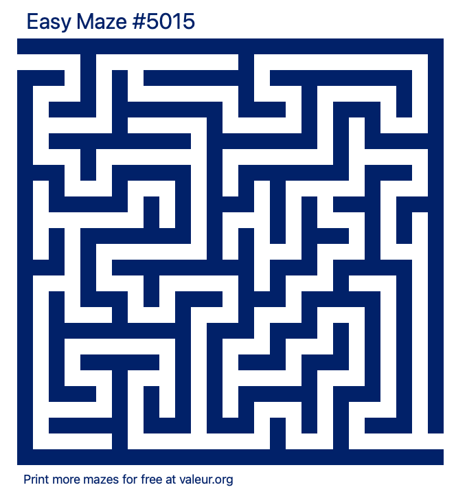 Free Printable Easy Maze number 5015