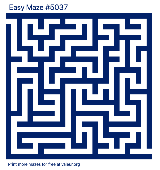 Free Printable Easy Maze With The Answer #5037