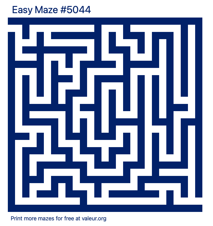 Free Printable Easy Maze number 5044