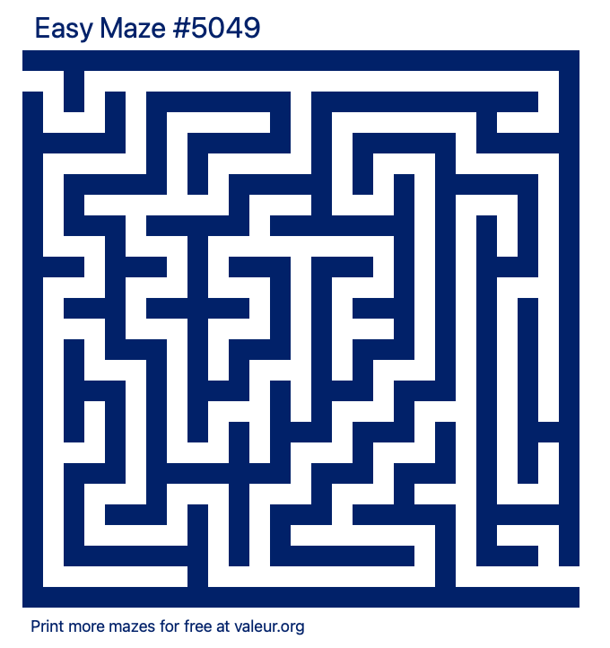 Free Printable Easy Maze number 5049