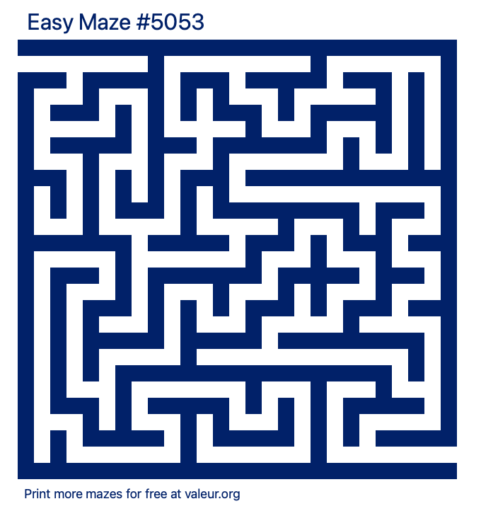 Free Printable Easy Maze number 5053