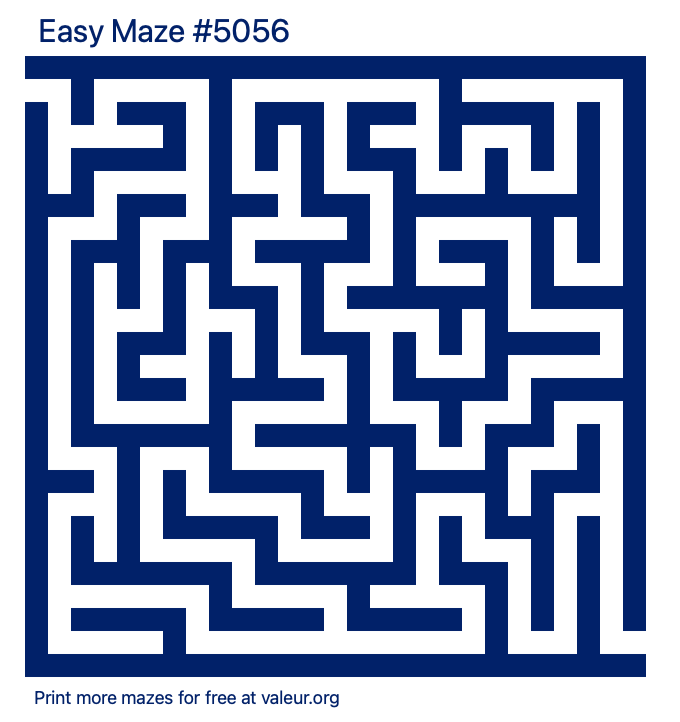 Free Printable Easy Maze number 5056