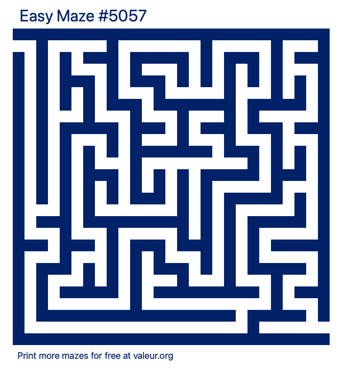 Free Printable Easy Maze number 5057