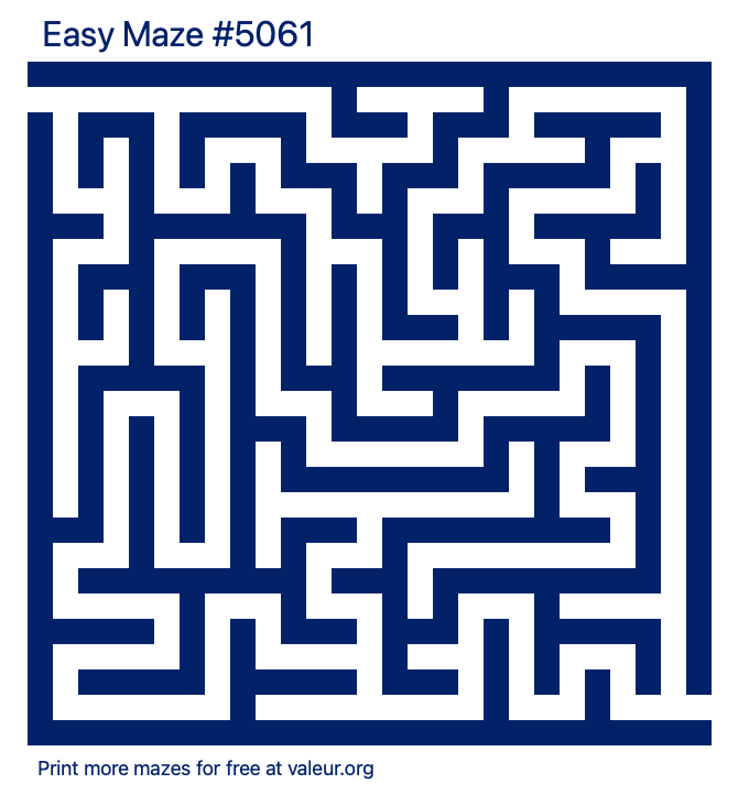 Free Printable Easy Maze number 5061