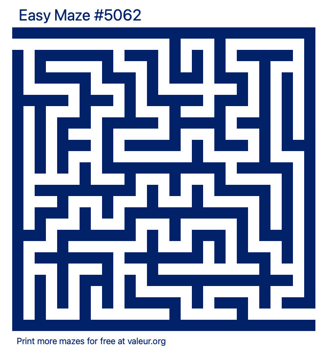 Free Printable Easy Maze number 5062