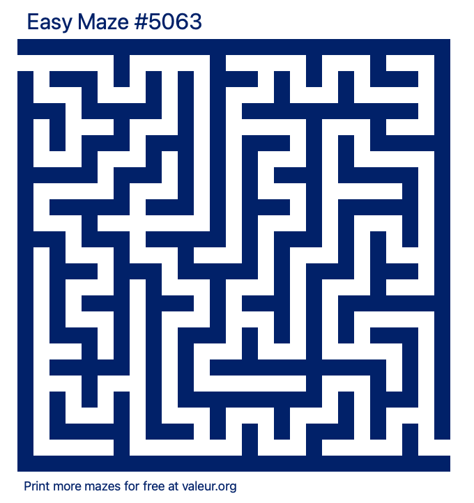 Free Printable Easy Maze number 5063