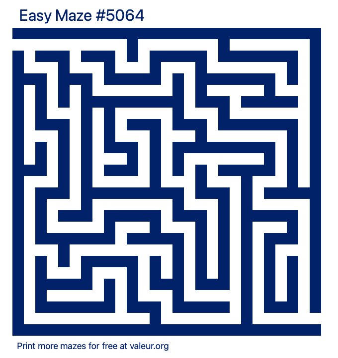 Free Printable Easy Maze number 5064