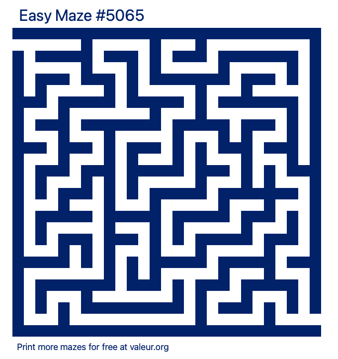 Free Printable Easy Maze number 5065